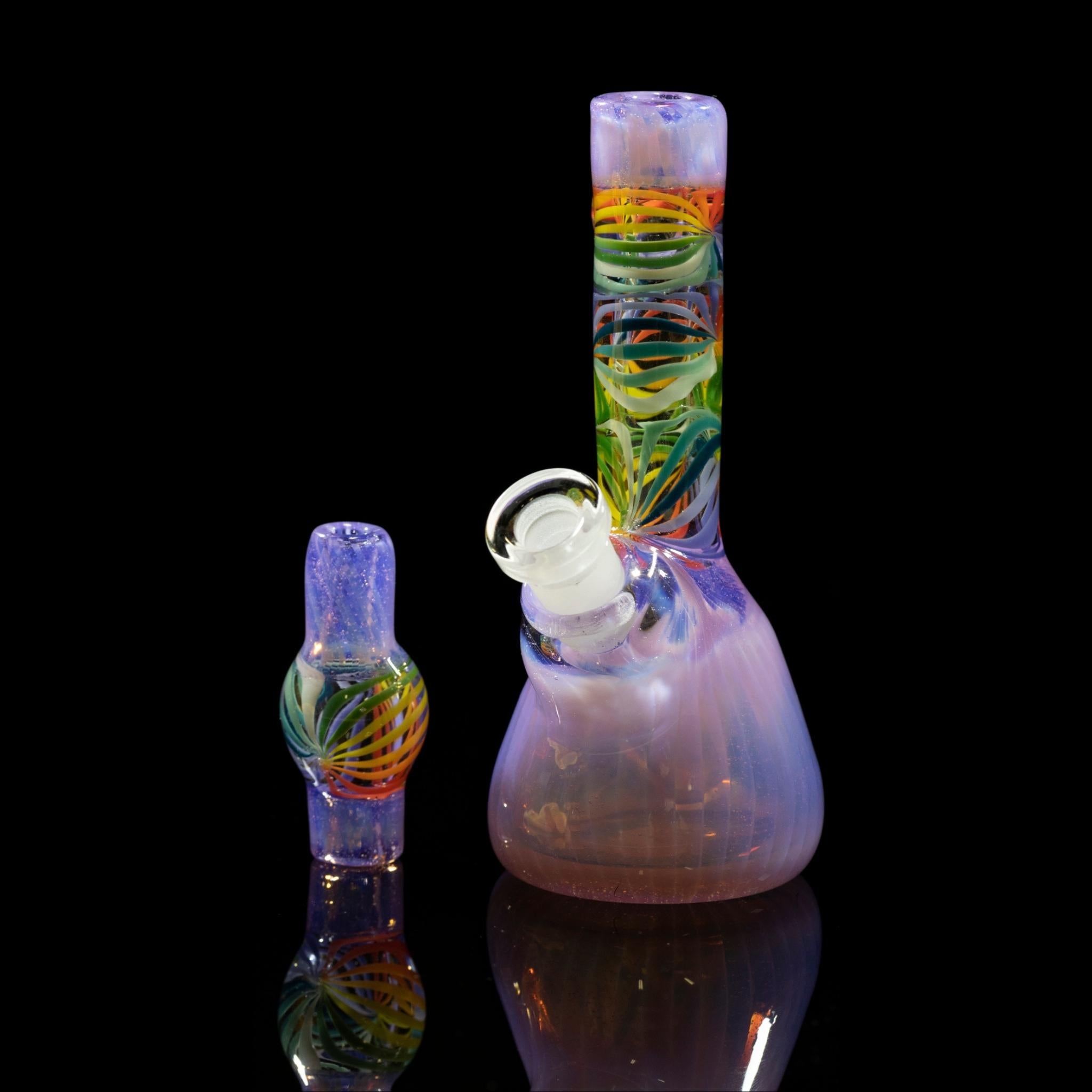 Peejay Glass - Lavender Rainbow