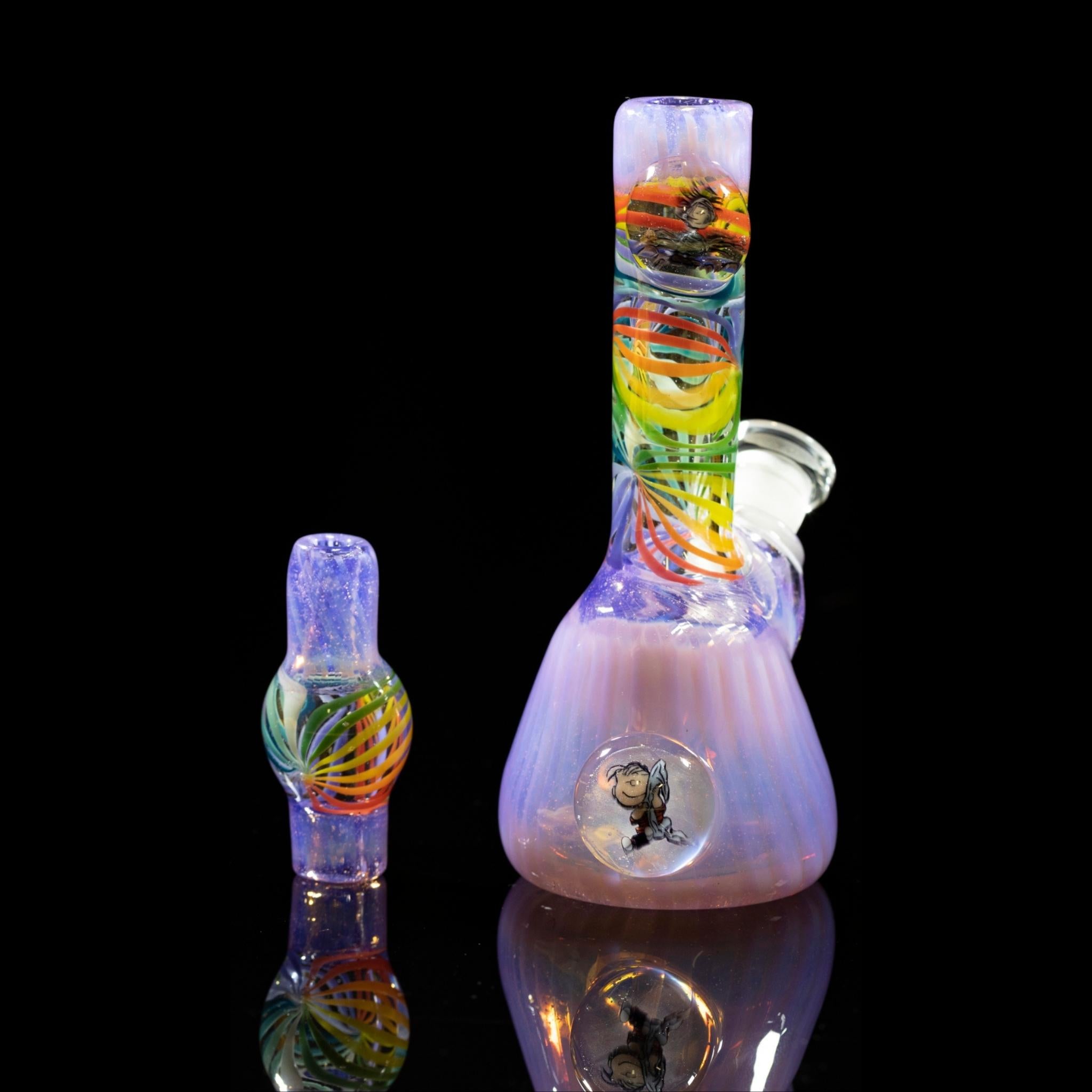 Peejay Glass - Lavender Rainbow
