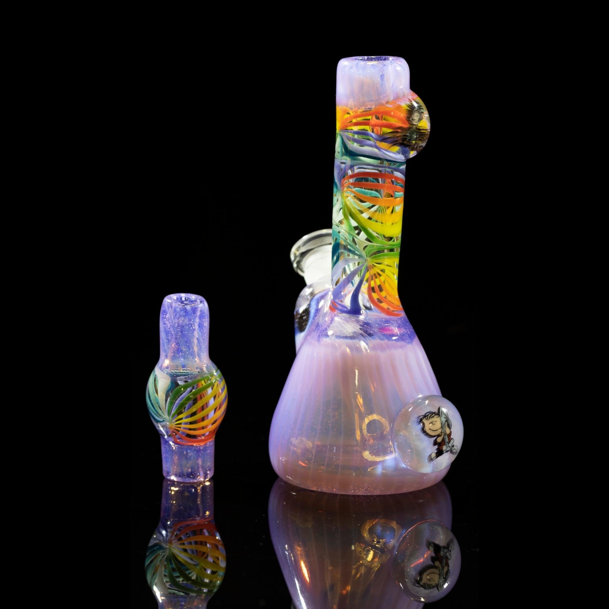 Peejay Glass - Lavender Rainbow