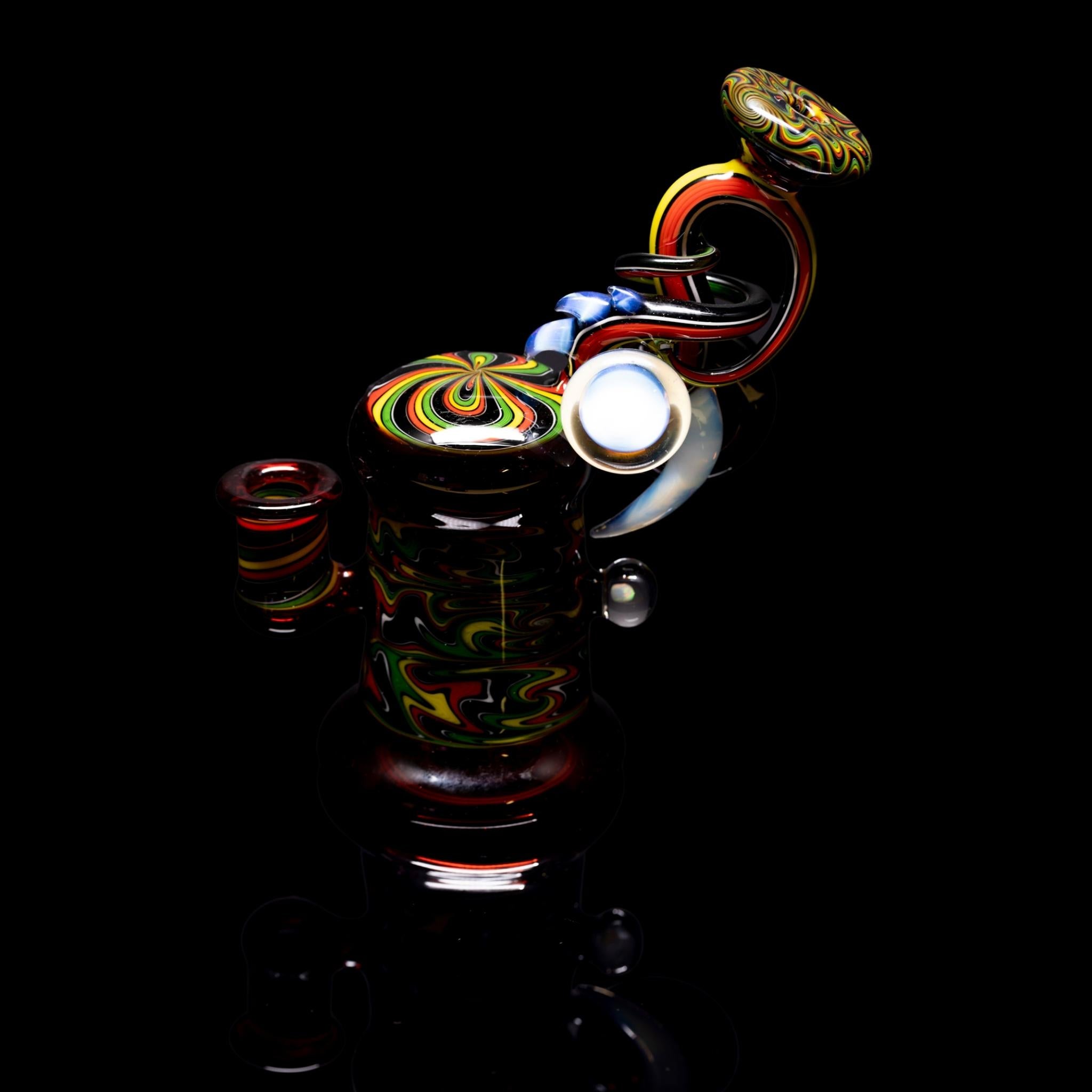 Pomegranate Paired with Rasta Galaxy Tubing