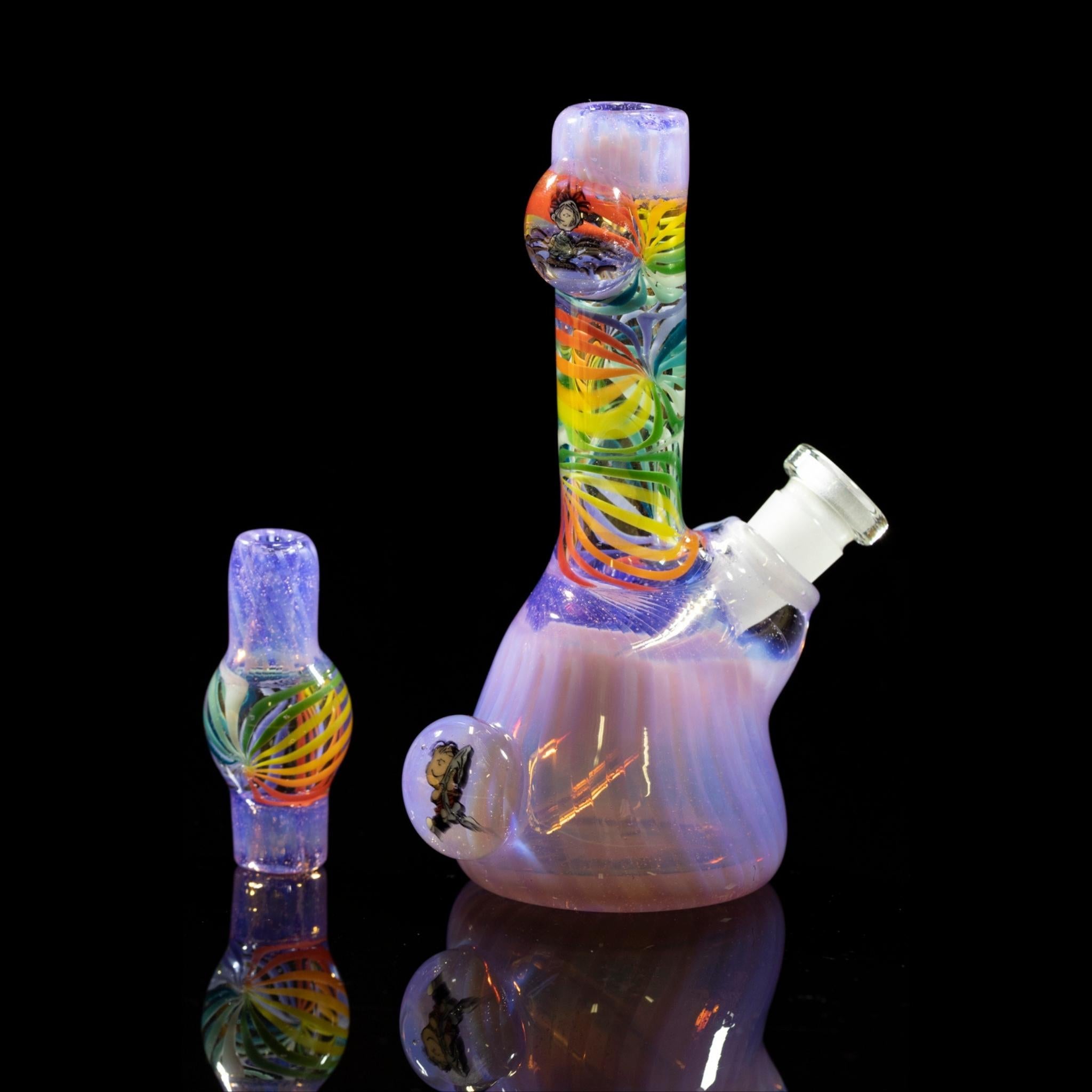 Peejay Glass - Lavender Rainbow